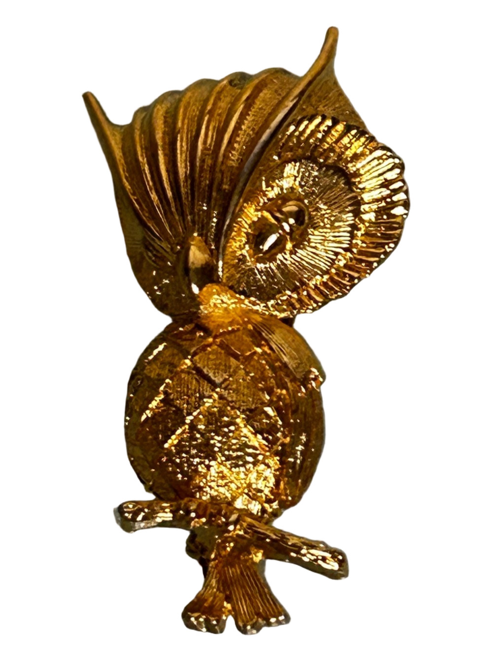 Vintage Gold Tone Baby Duck Brooch